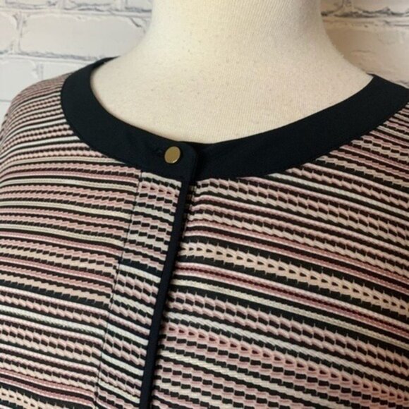Liz Claiborne Stripe Button Up Tunic Top 2X - Picture 3 of 9